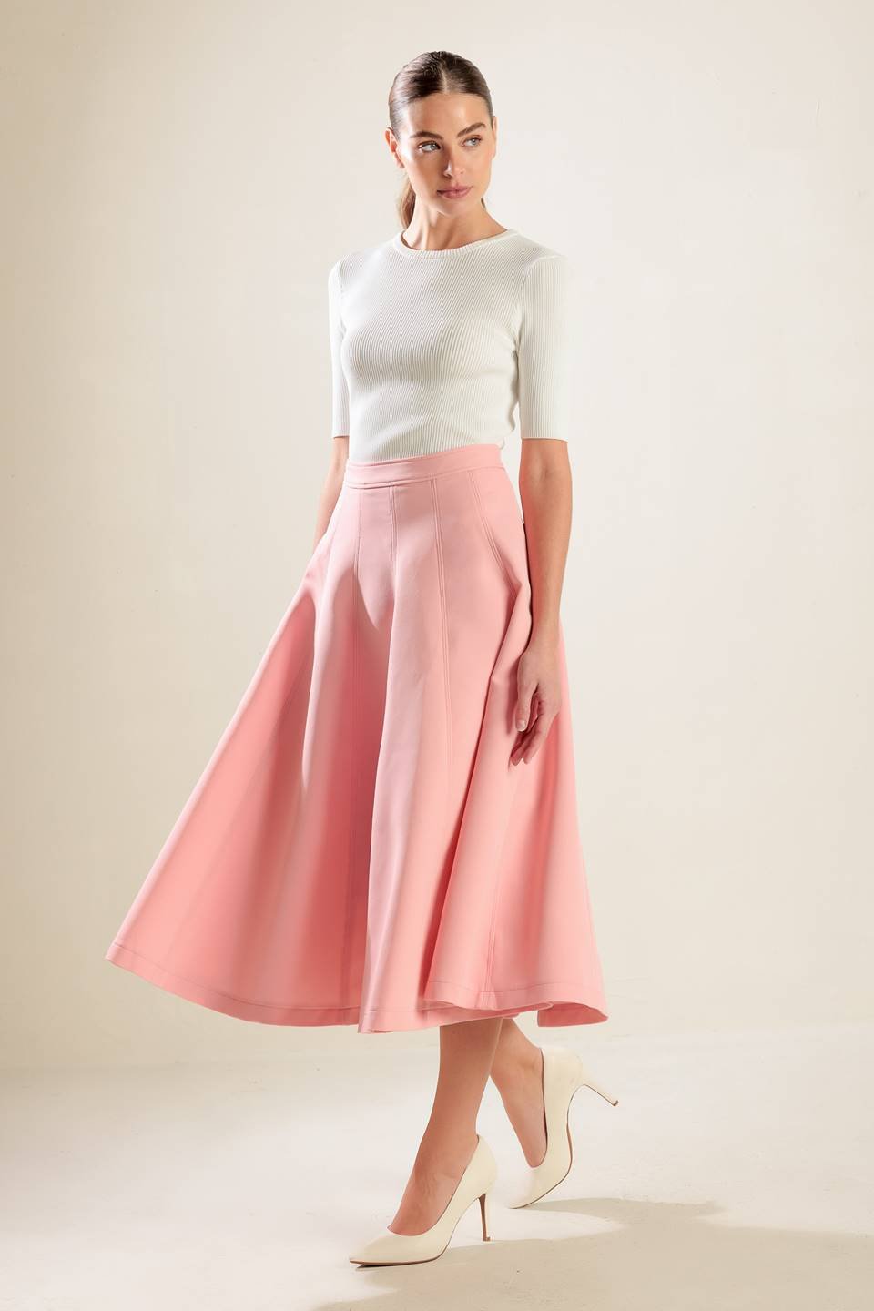 FALLING INTO BLISS WOVEN MIDI SKIRT - Mack & Harvie