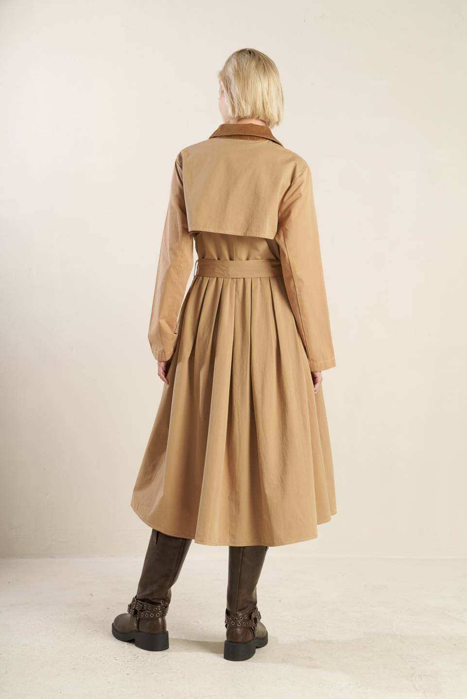 FALLING LEAVES WOVEN MIDI TRENCH COAT - Mack & Harvie