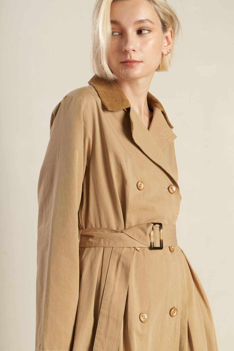 FALLING LEAVES WOVEN MIDI TRENCH COAT - Mack & Harvie