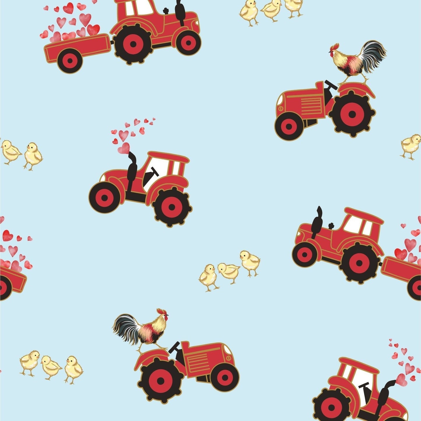 Farm Friends with Red Tractors Long Sleeve Pajama Set (6M - 12Y) - Mack & Harvie