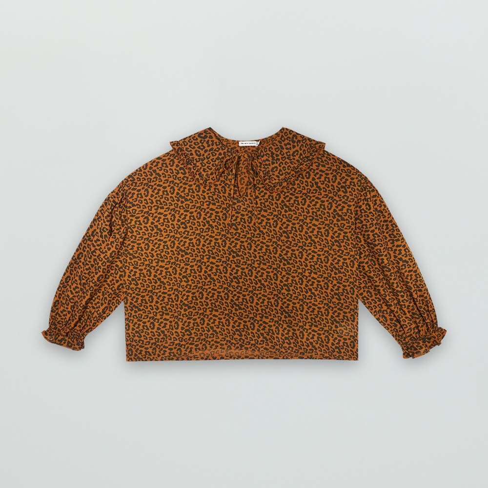 Federica Blouse - Caramel Leo Print - FINAL SALE - Mack & Harvie