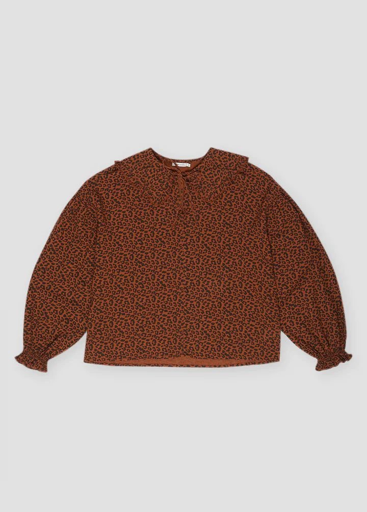 Federica Woman Blouse - Caramel Leo Print - FINAL SALE - Mack & Harvie