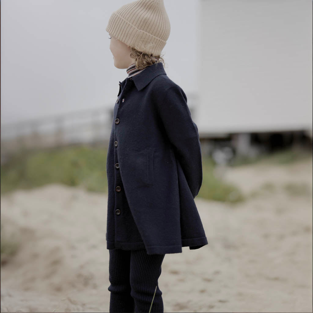 Felted Coat - Dark Navy - Mack & Harvie