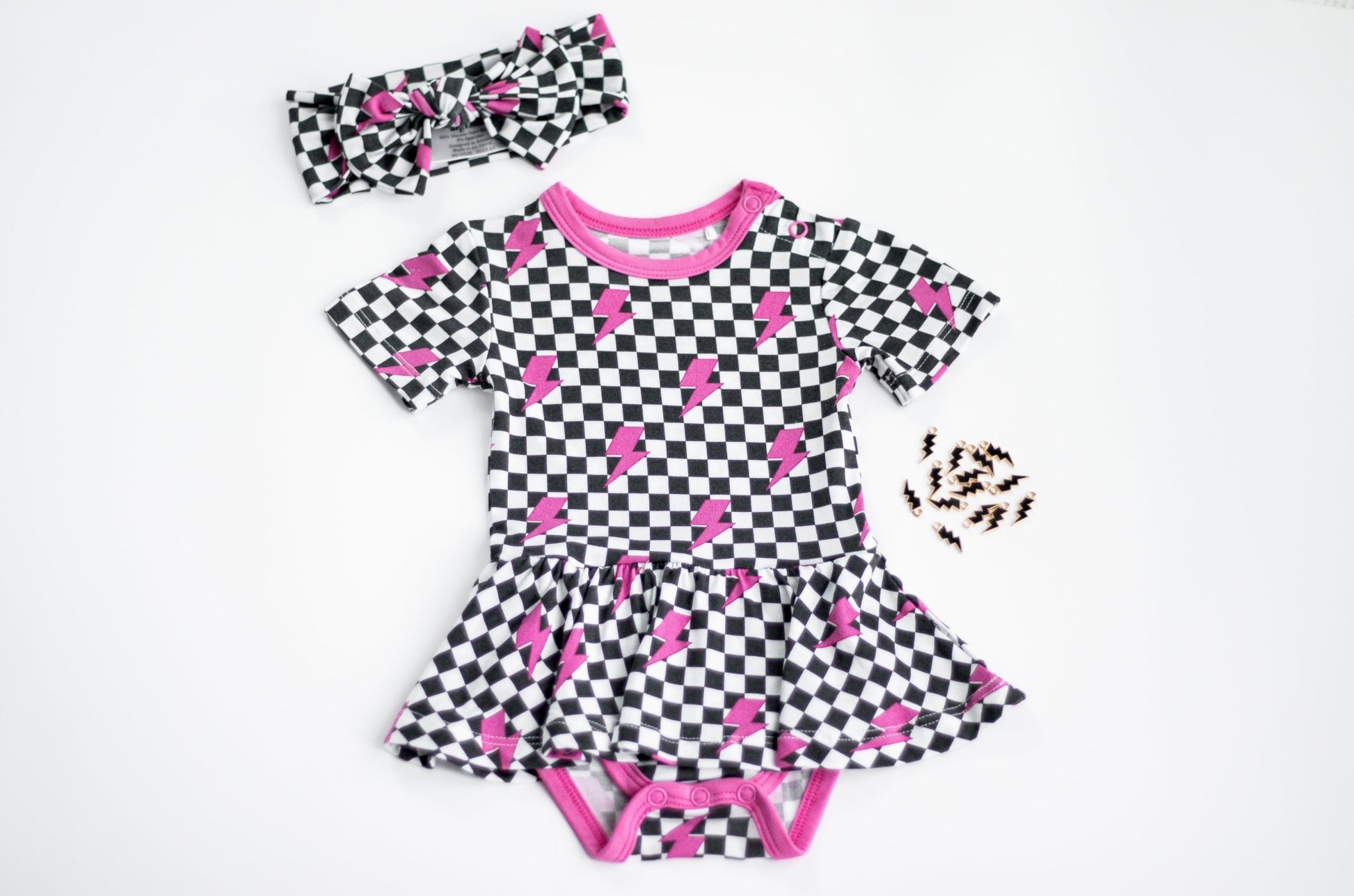 FIERCE CHECKZZZ DREAM BODYSUIT DRESS - Mack & Harvie