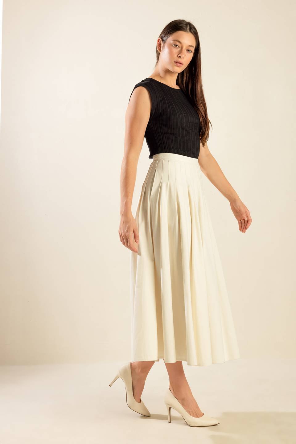 FLEETING FAUNA WOVEN MIDI SKIRT - Mack & Harvie