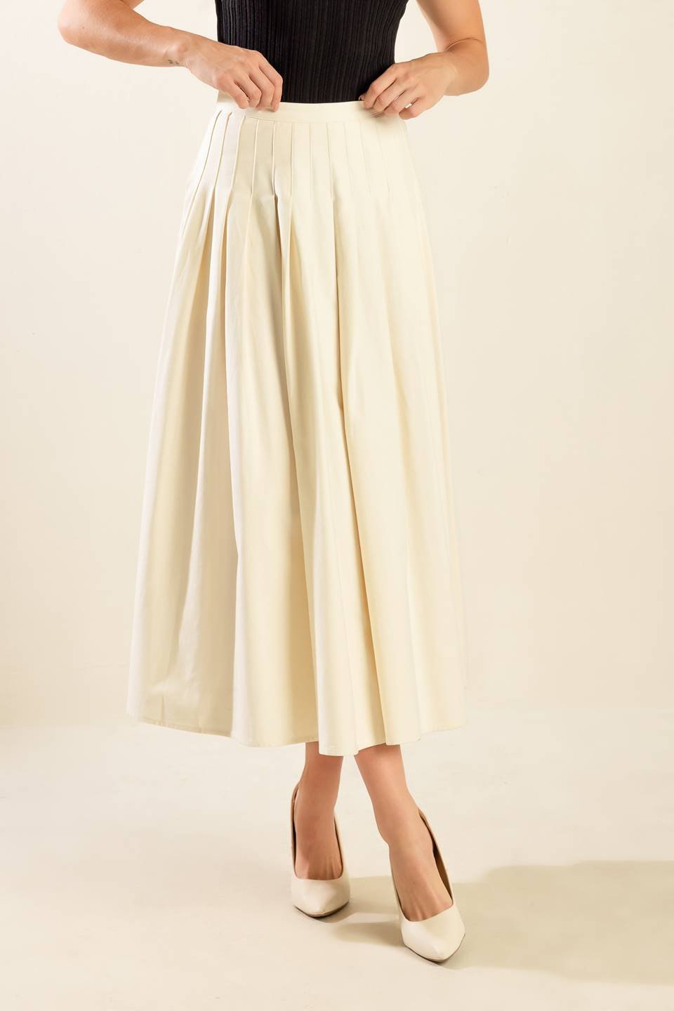 FLEETING FAUNA WOVEN MIDI SKIRT - Mack & Harvie