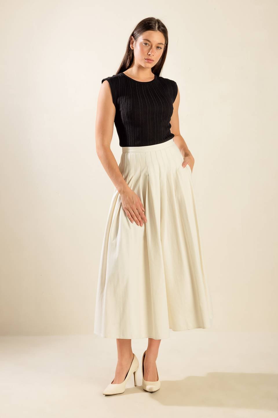 FLEETING FAUNA WOVEN MIDI SKIRT - Mack & Harvie