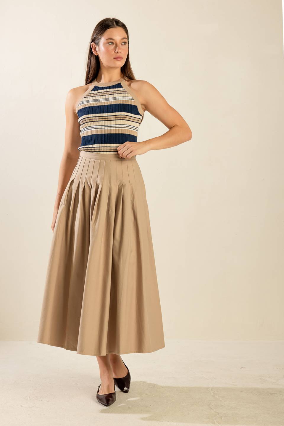 FLEETING FAUNA WOVEN MIDI SKIRT - Mack & Harvie