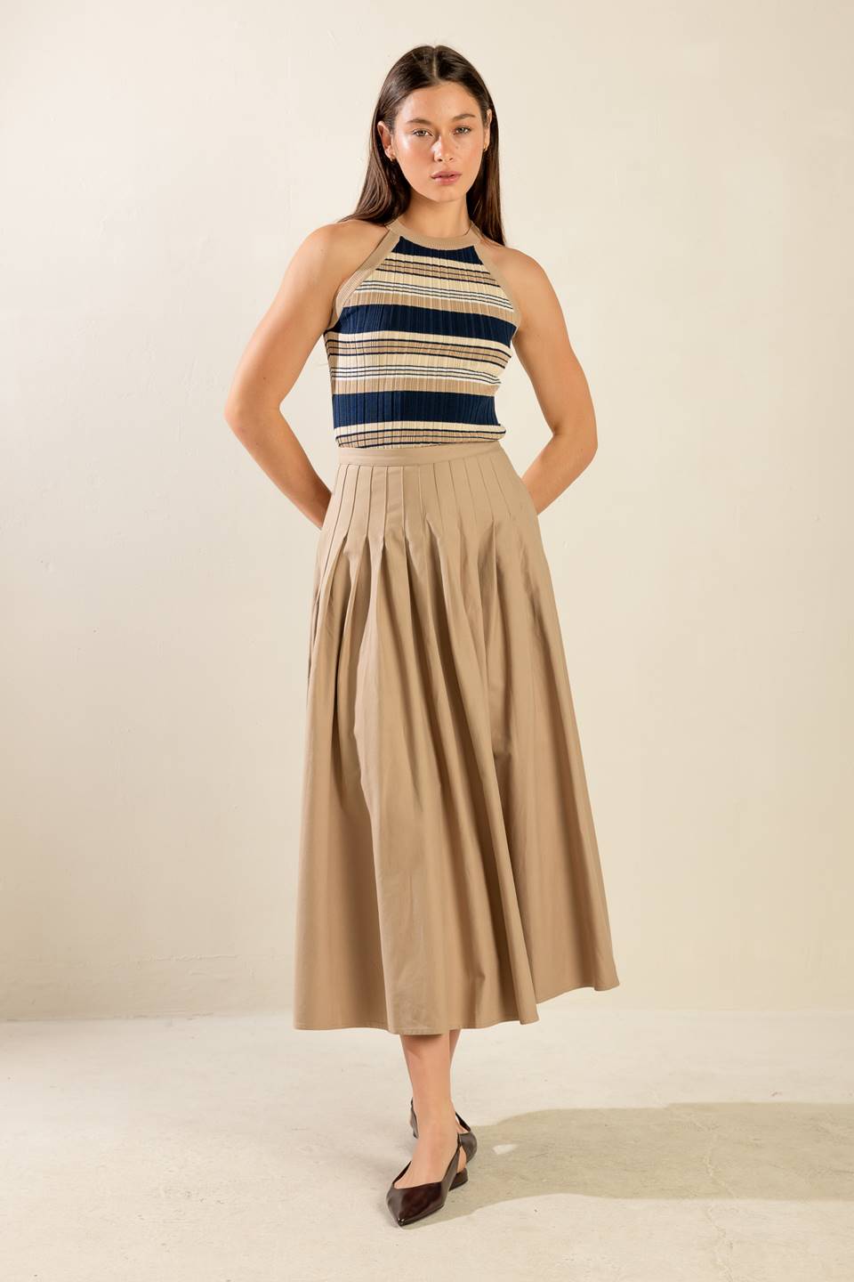 FLEETING FAUNA WOVEN MIDI SKIRT - Mack & Harvie