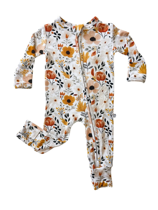 Floral | Bamboo Zip Romper - Mack & Harvie