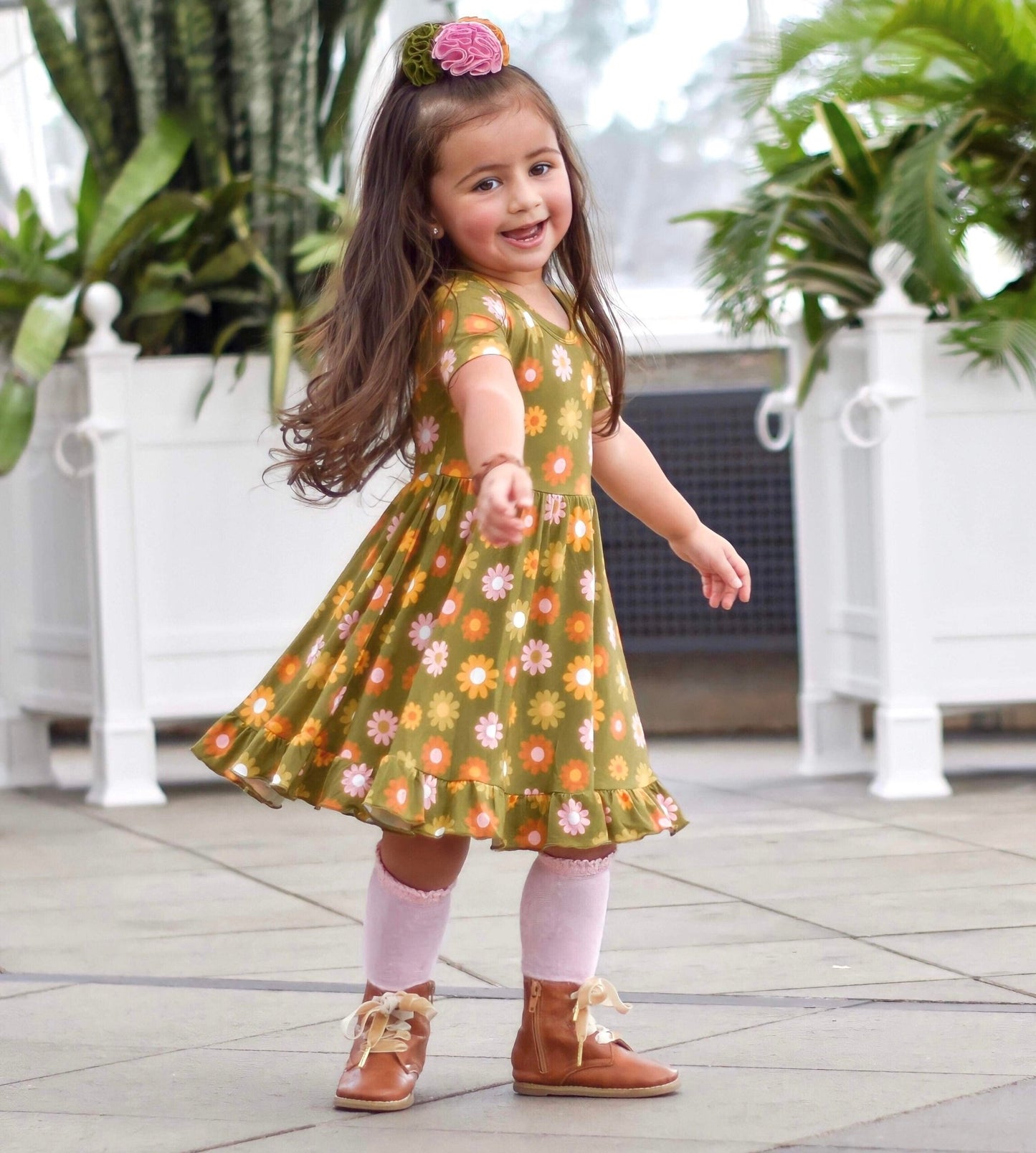 FLOWER POWER DREAM RUFFLE DRESS - Mack & Harvie