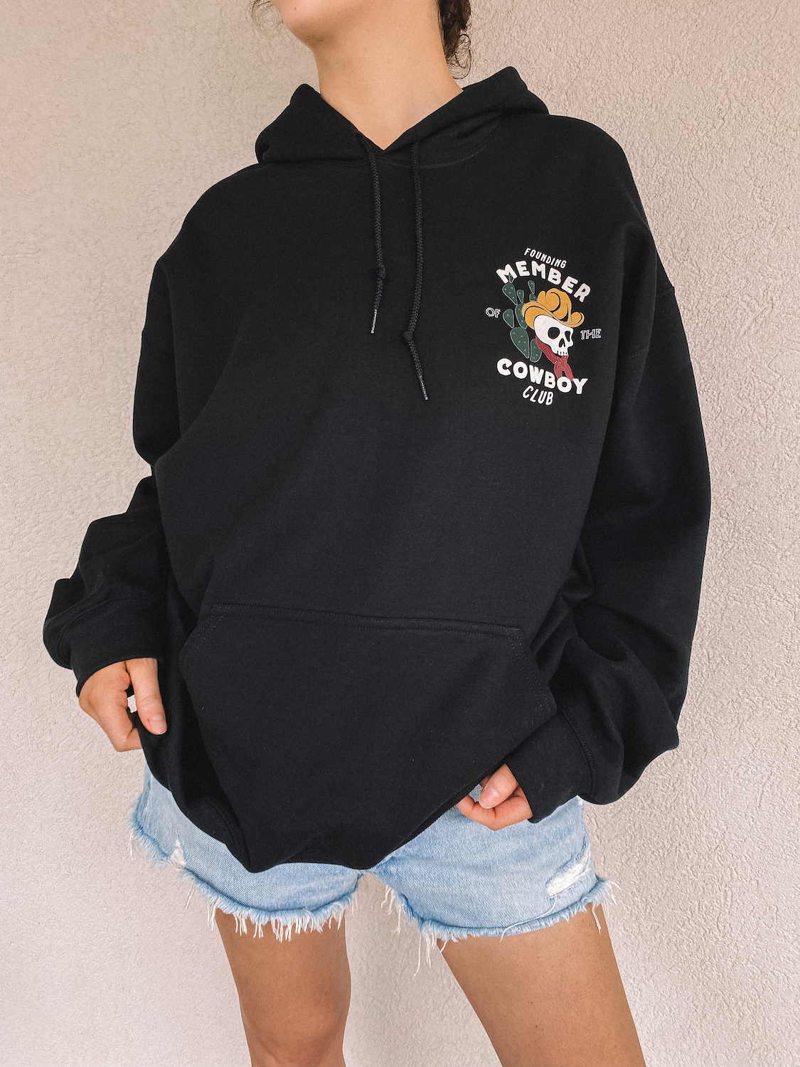 founding member of the cowboy club hoodie - adult