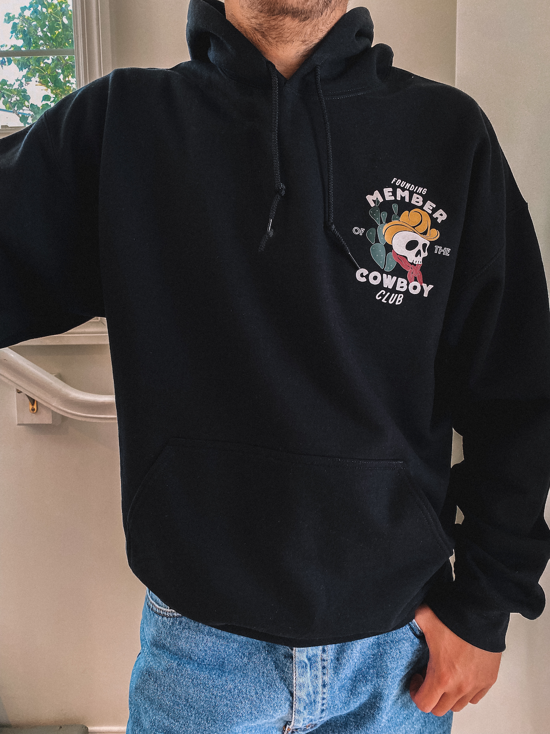 founding member of the cowboy club hoodie - adult