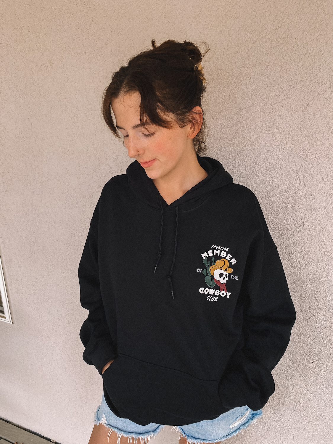 founding member of the cowboy club hoodie - adult