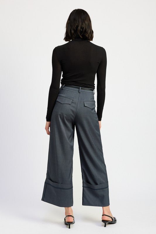 FOLD OVER PLEATED PANTS - Mack & Harvie