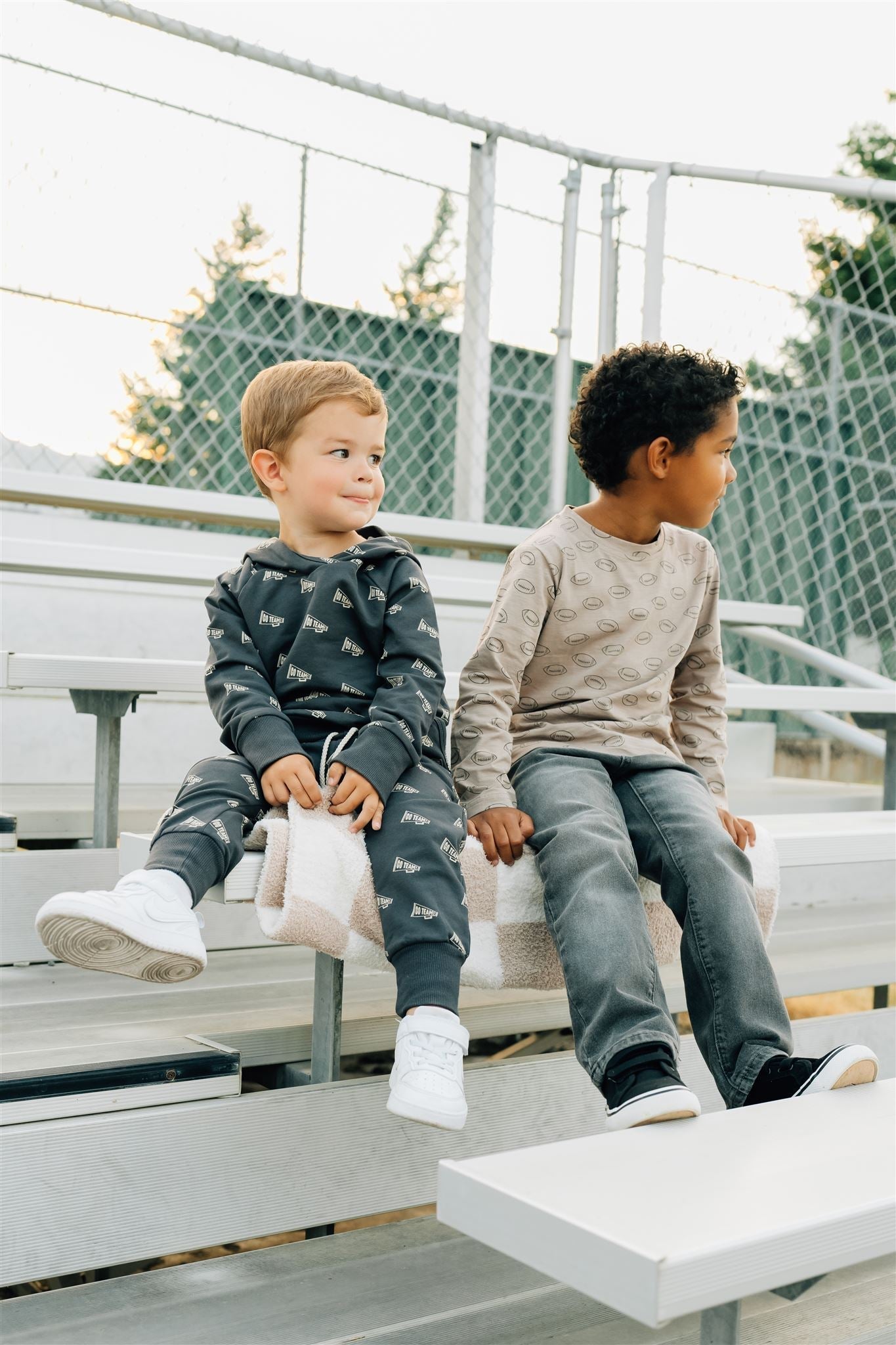 Football Long Sleeve Cotton Tee - Mack & Harvie