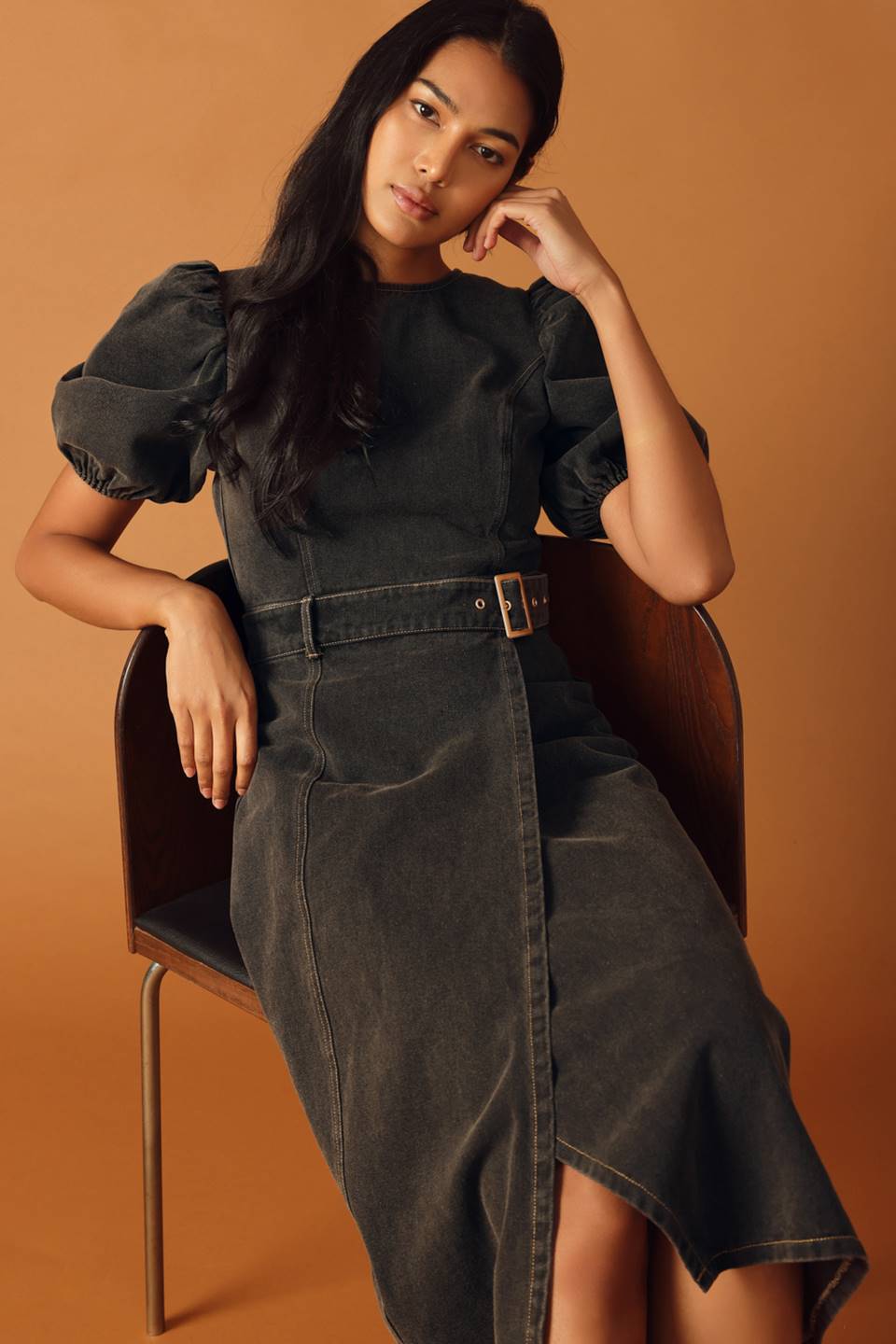 FOR THE DAY DENIM MIDI DRESS - Mack & Harvie