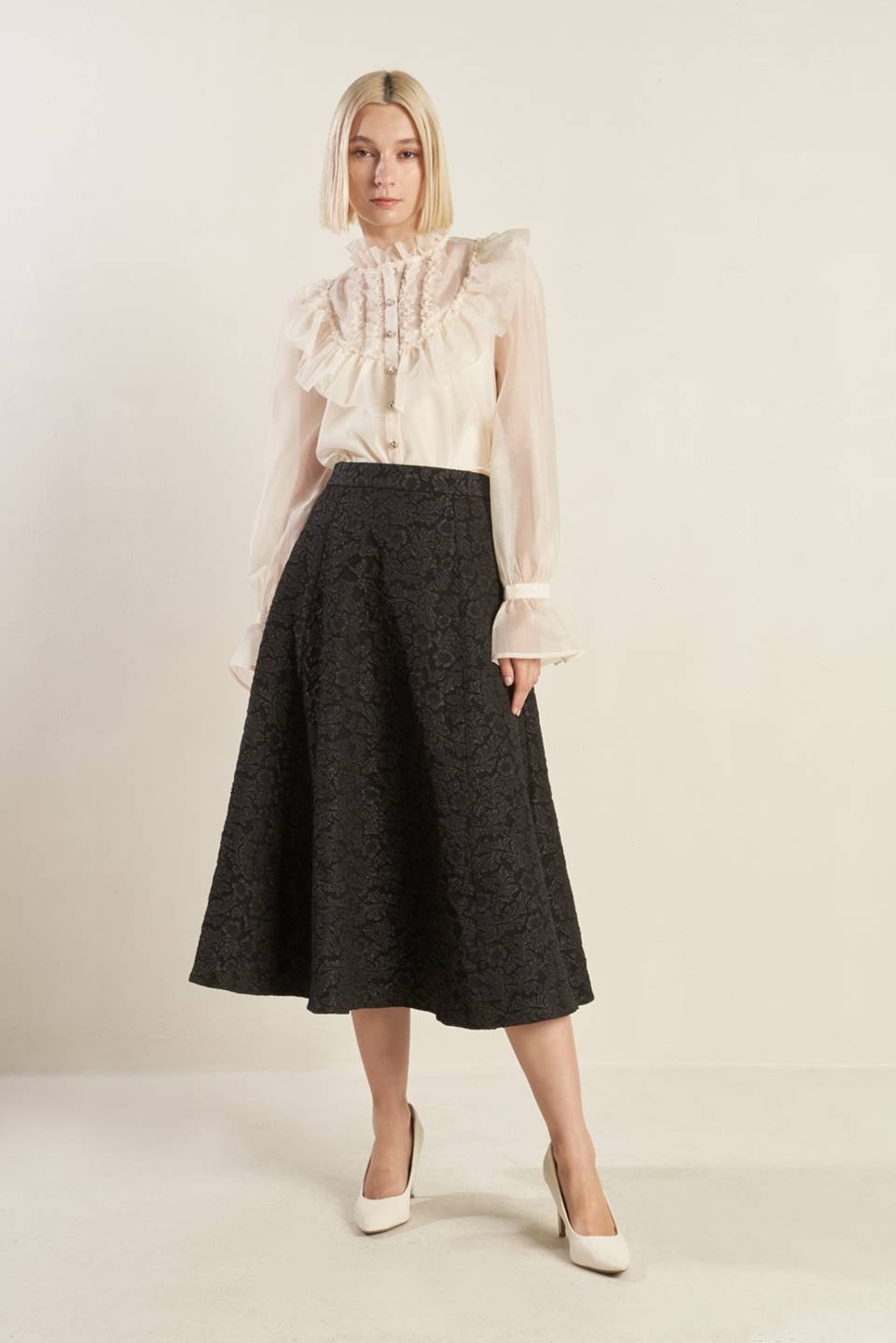 FOREVER DAYDREAMING WOVEN MIDI SKIRT - Mack & Harvie