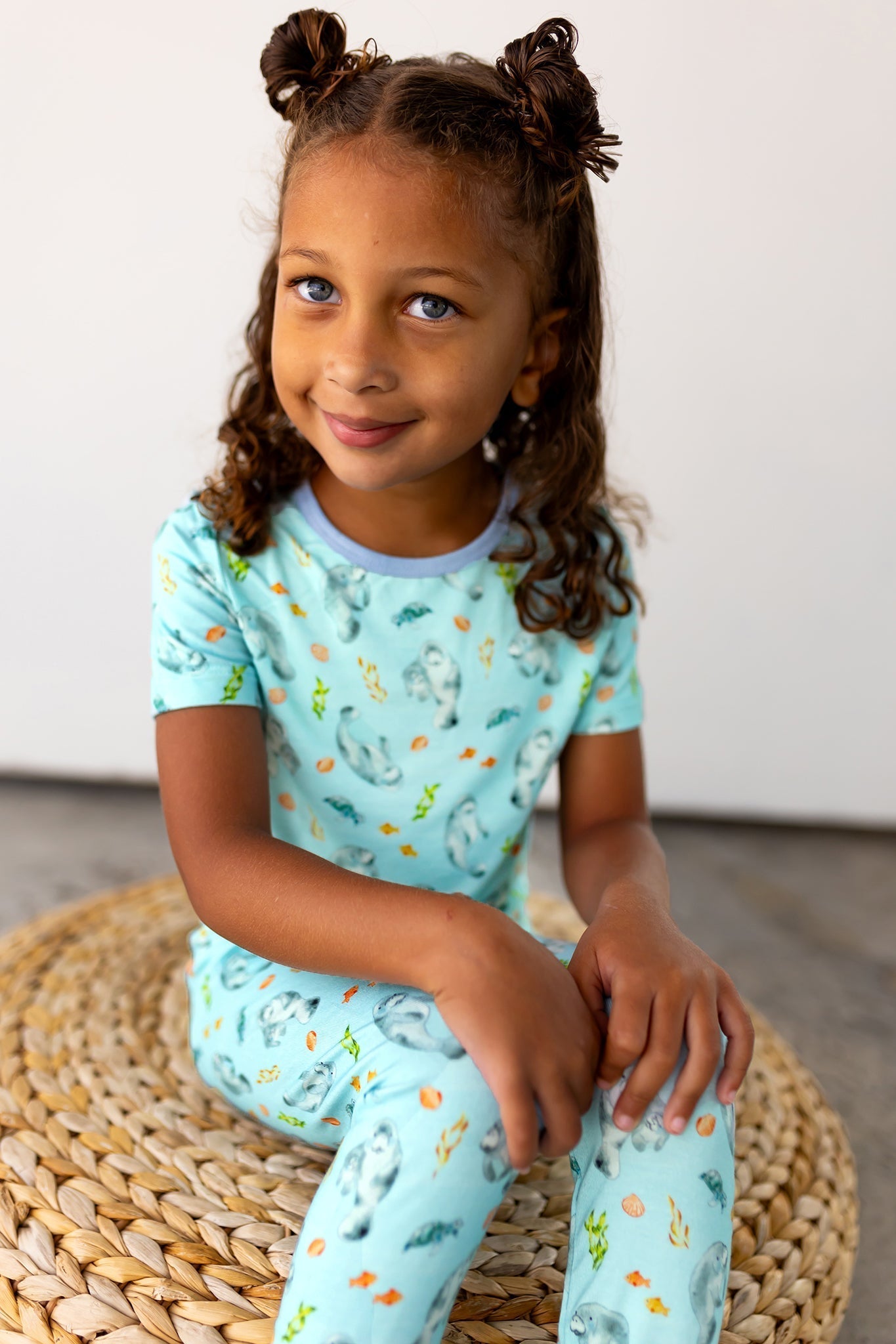 Get Your Float on Manatees Short Sleeve Pajama Set (2T - 12Y) - Mack & Harvie