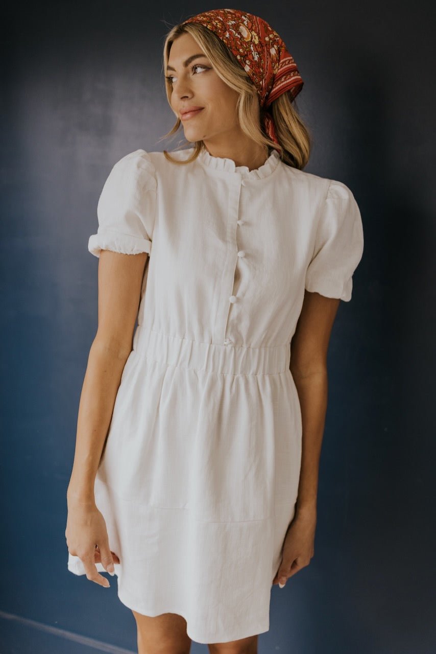 Gia Puffed Sleeve Button Up Dress - Mack & Harvie