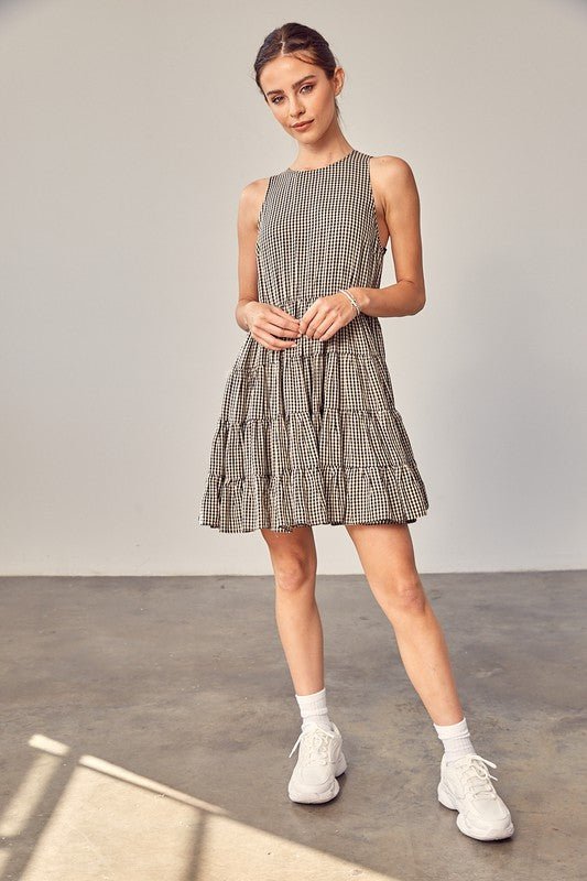 Gingham Tiered Dress - Mack & Harvie