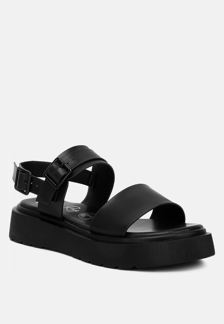 Gladen Pin Buckle Platform Sandals - Mack & Harvie