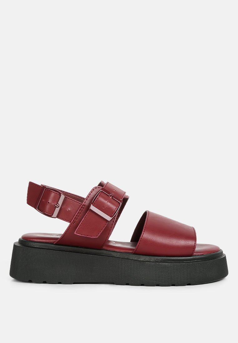 Gladen Pin Buckle Platform Sandals - Mack & Harvie