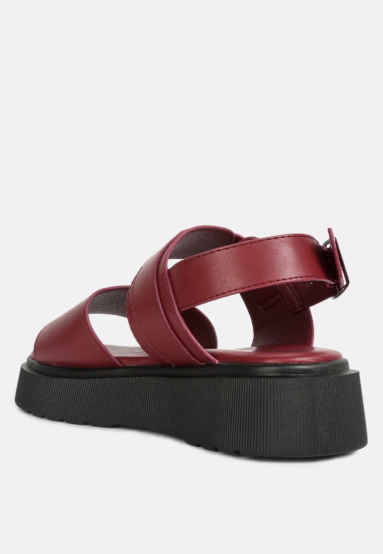 Gladen Pin Buckle Platform Sandals - Mack & Harvie