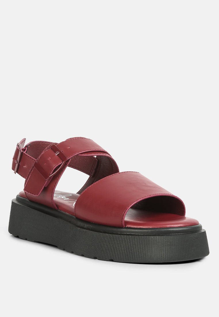 Gladen Pin Buckle Platform Sandals - Mack & Harvie