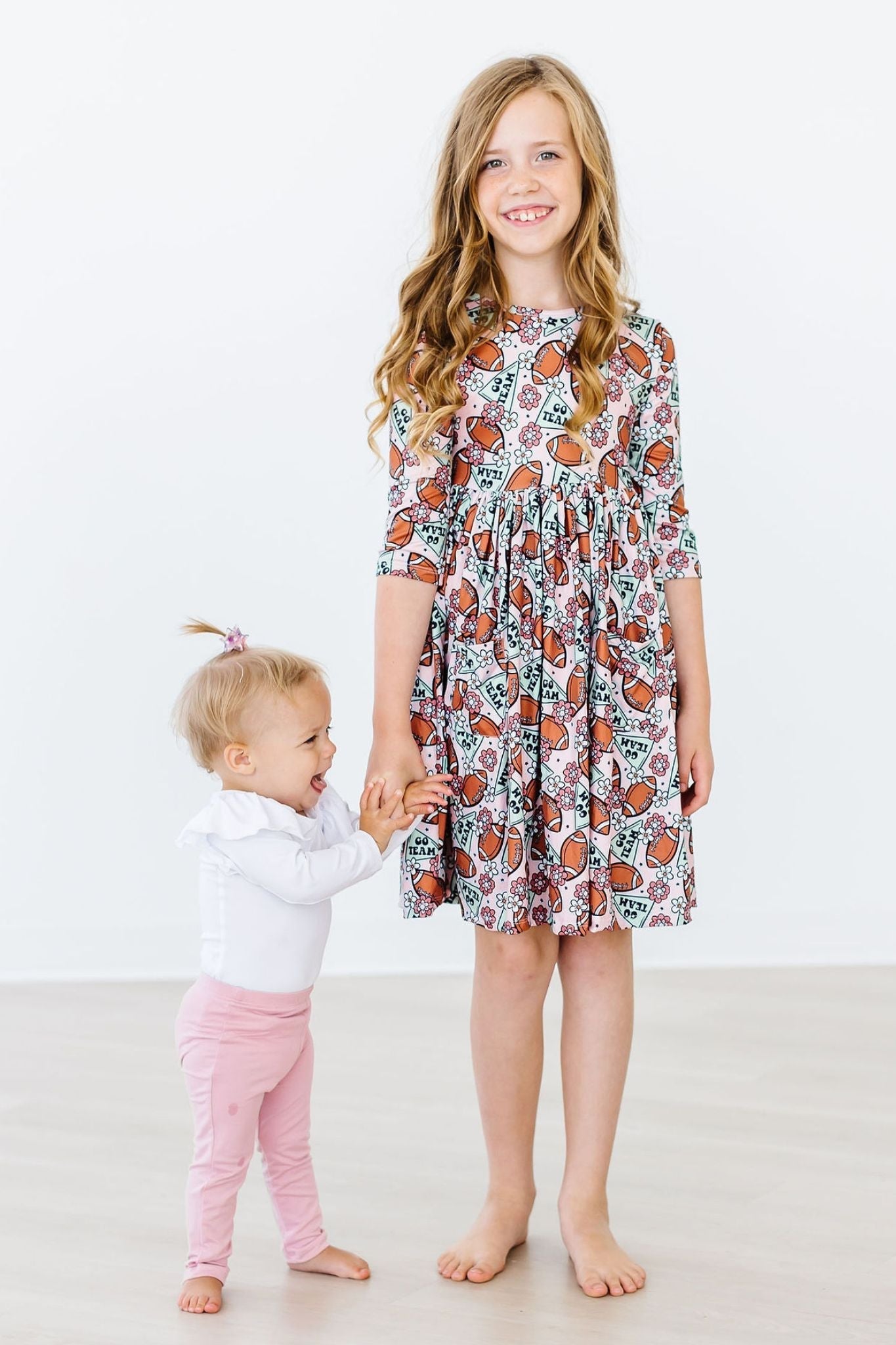 Go Team 3/4 Sleeve Pocket Twirl Dress - Mack & Harvie