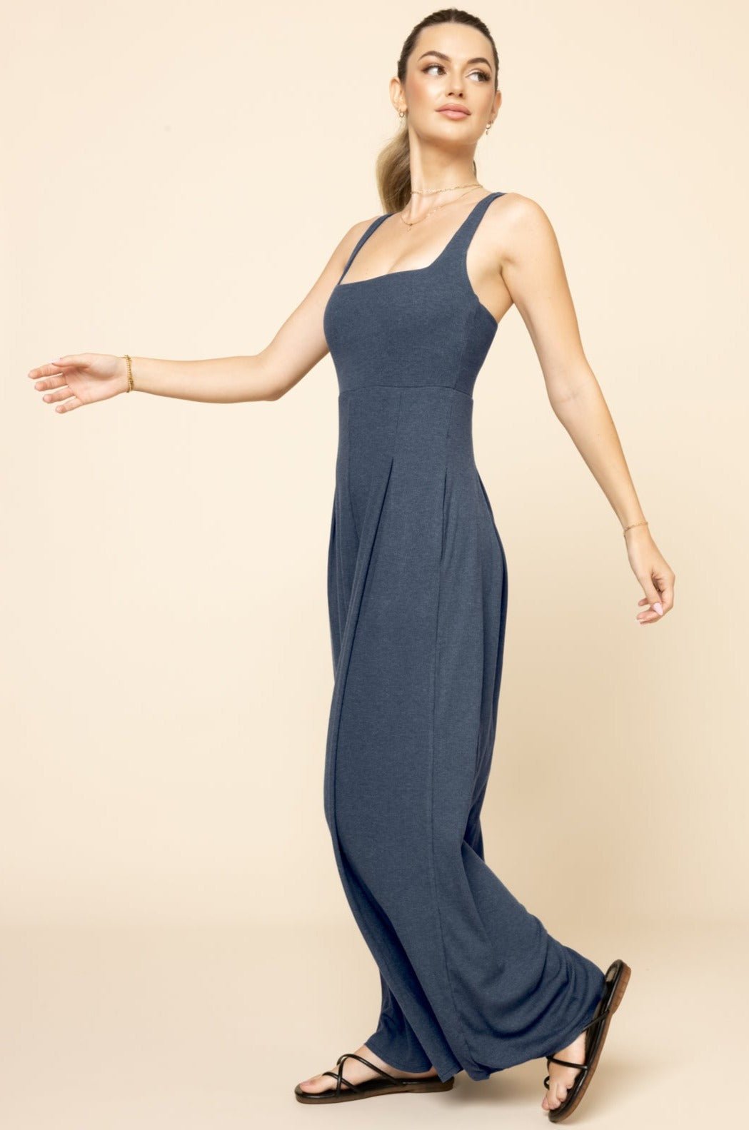 Go with the Flow Jumpsuit - Stormy Weather - Mack & Harvie