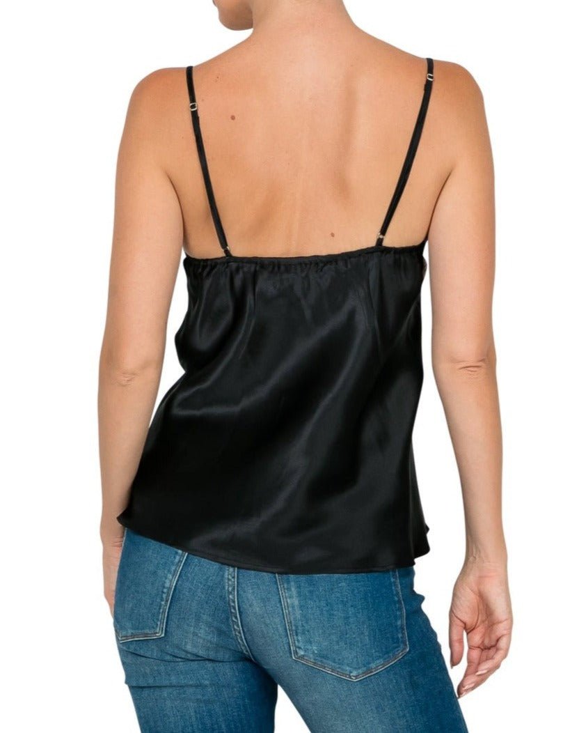 Goddess Embroidered Camisole - Black - Mack & Harvie