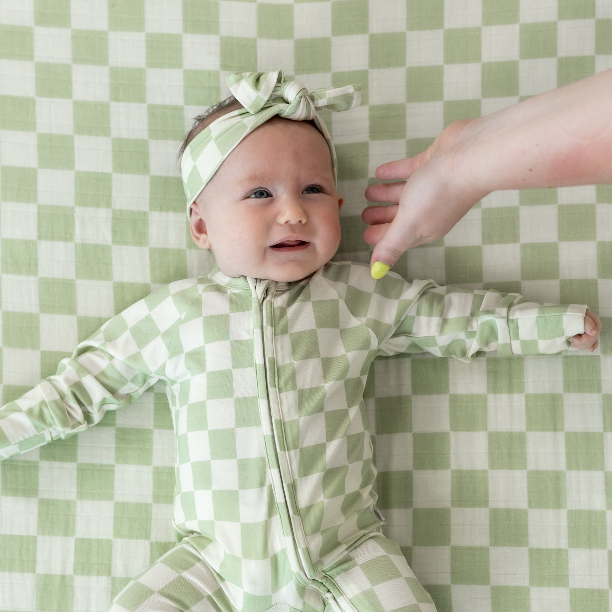 Green Checker | Crib Sheet - Mack & Harvie