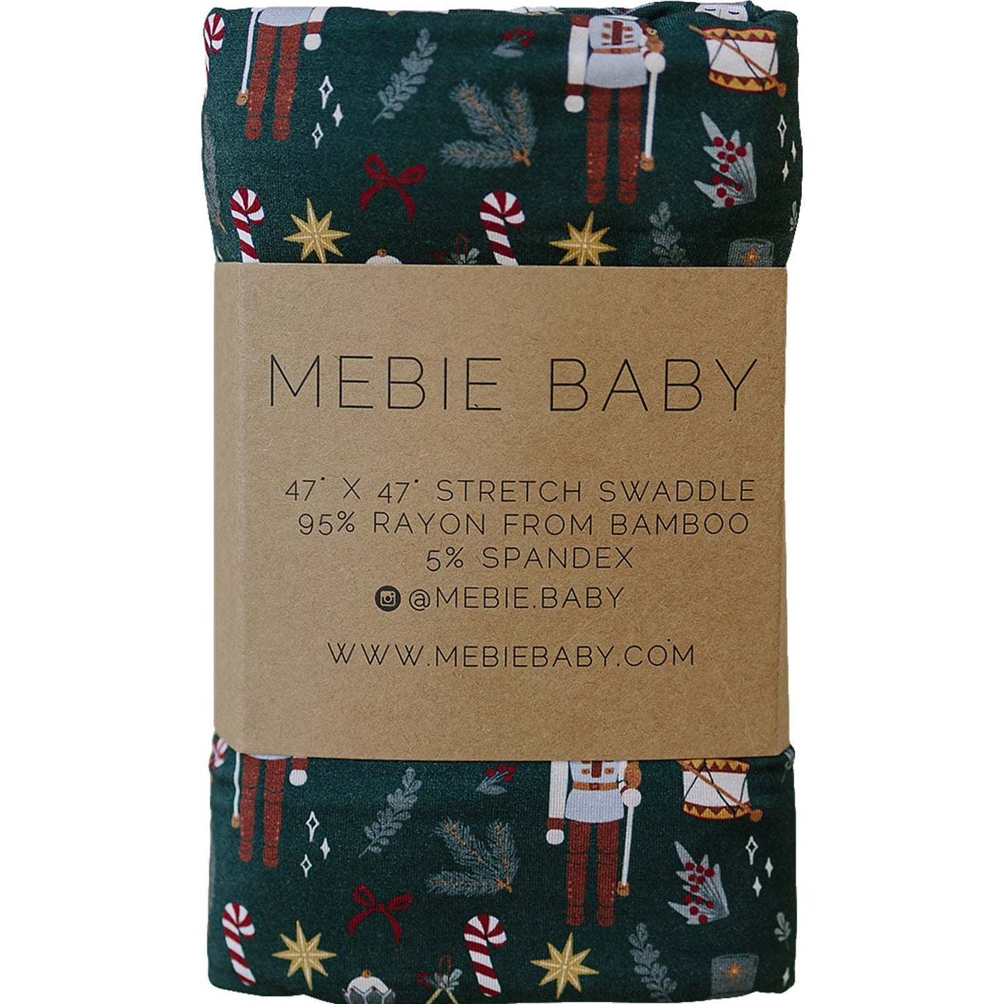 Green Nutcracker Stretch Swaddle - Mack & Harvie