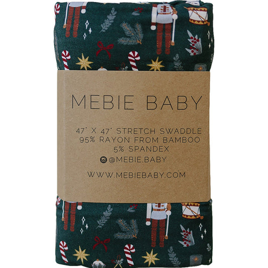 Green Nutcracker Stretch Swaddle - Mack & Harvie