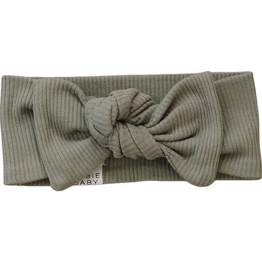 Green Organic Cotton Ribbed Head Wrap - Mack & Harvie