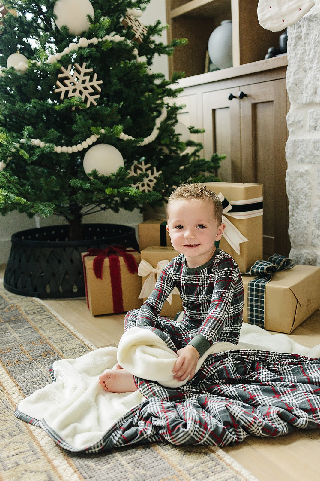 Green Plaid Bamboo Fleece Quilt - Mack & Harvie