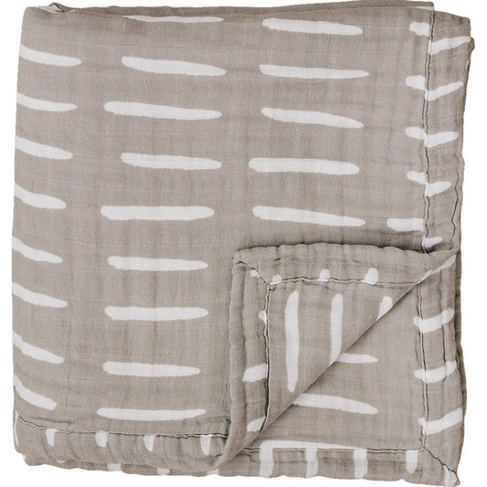 Grey Dash Muslin Quilt - Mack & Harvie