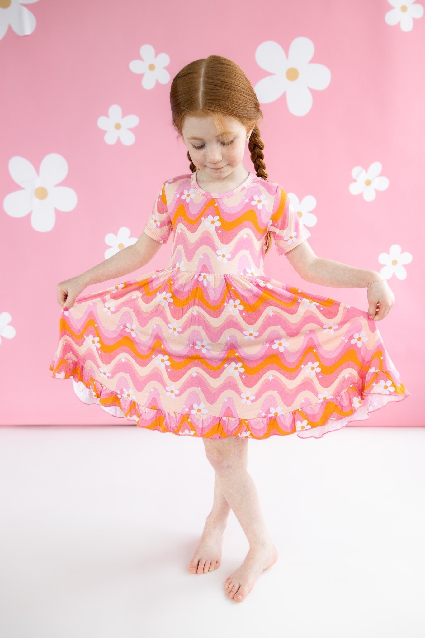 GROOVY FLORAL DREAM RUFFLE DRESS - Mack & Harvie