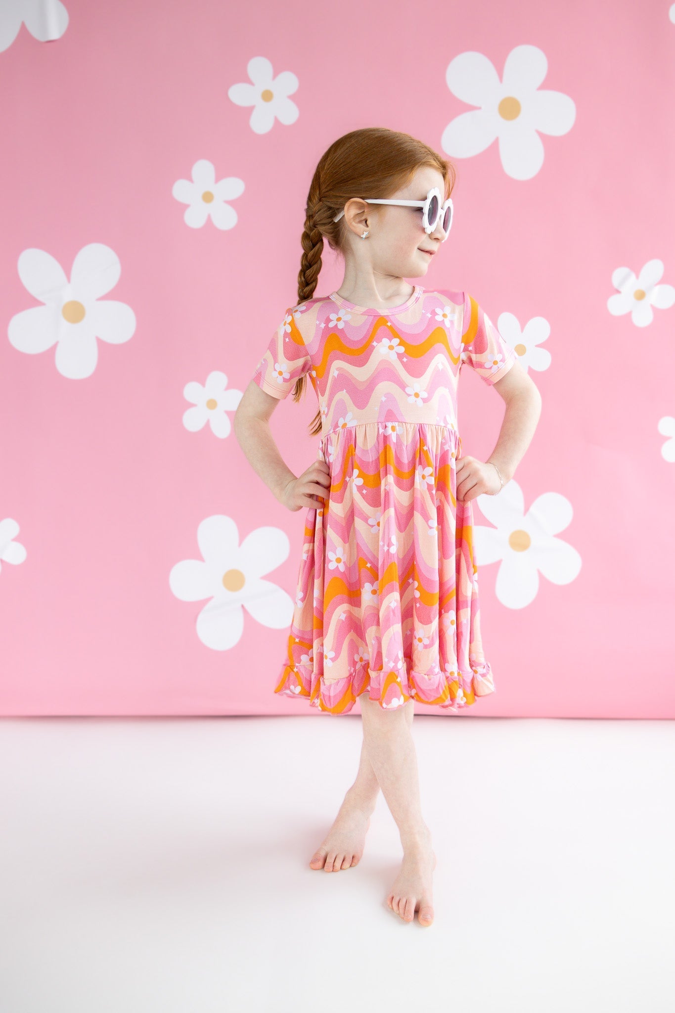 GROOVY FLORAL DREAM RUFFLE DRESS - Mack & Harvie