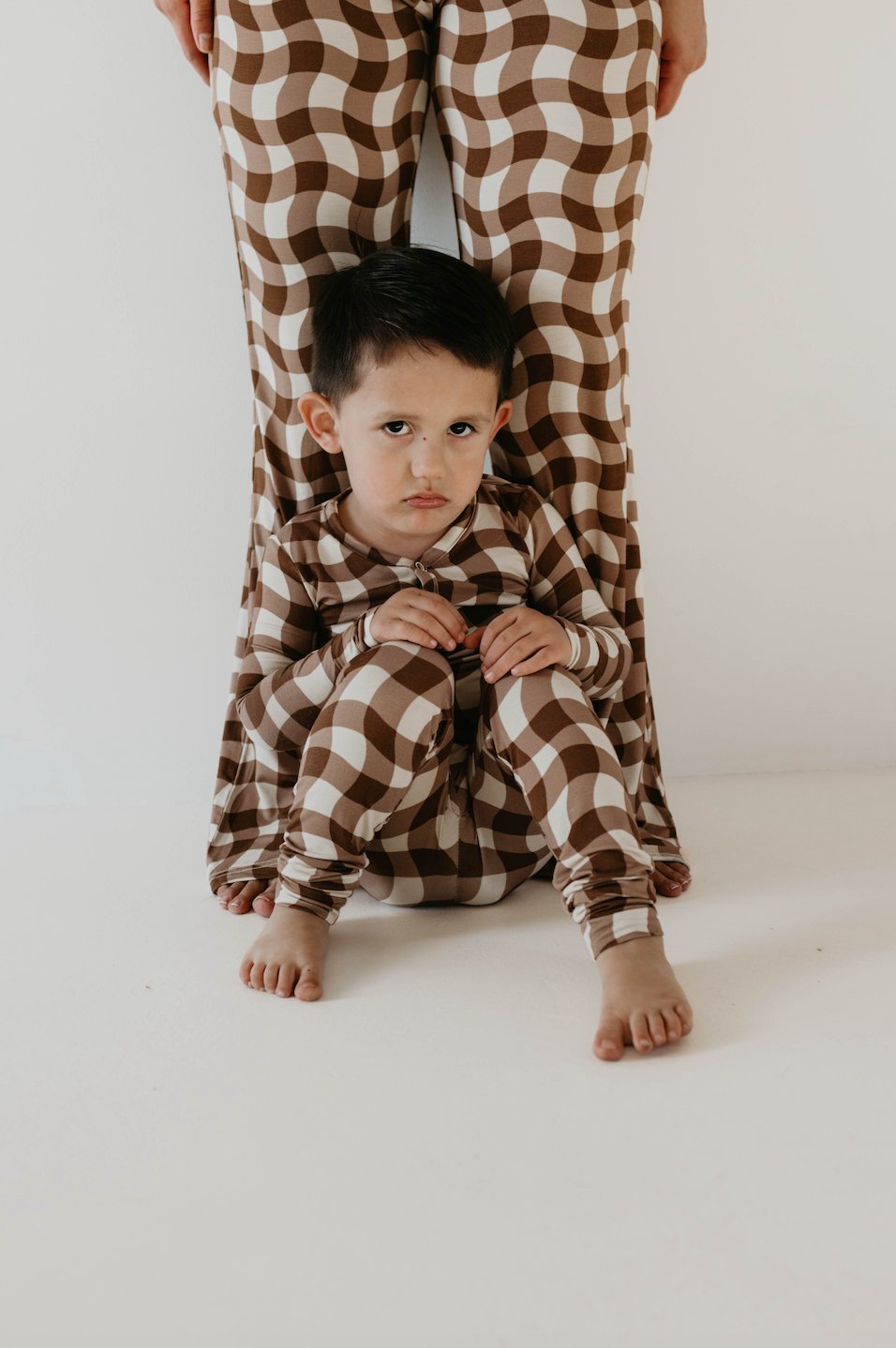 Groovy Gingham 🪩| Bamboo Two Piece Pajamas - Mack & Harvie