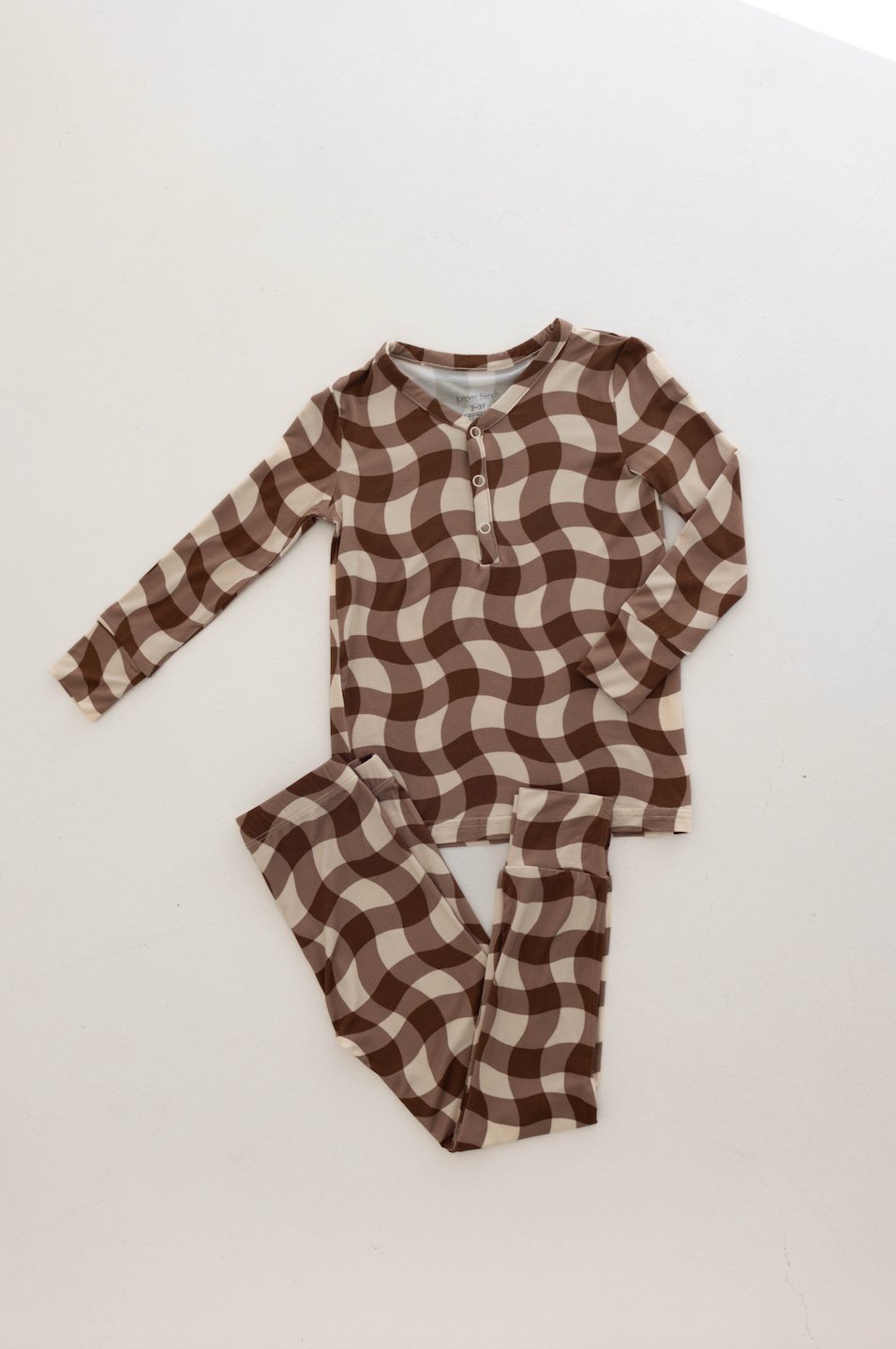 Groovy Gingham 🪩| Bamboo Two Piece Pajamas - Mack & Harvie