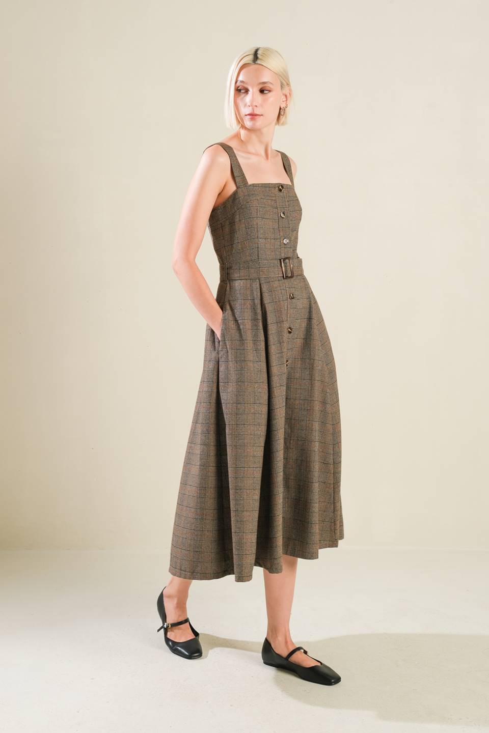 HAPPY CHANCE WOVEN MIDI DRESS - Mack & Harvie