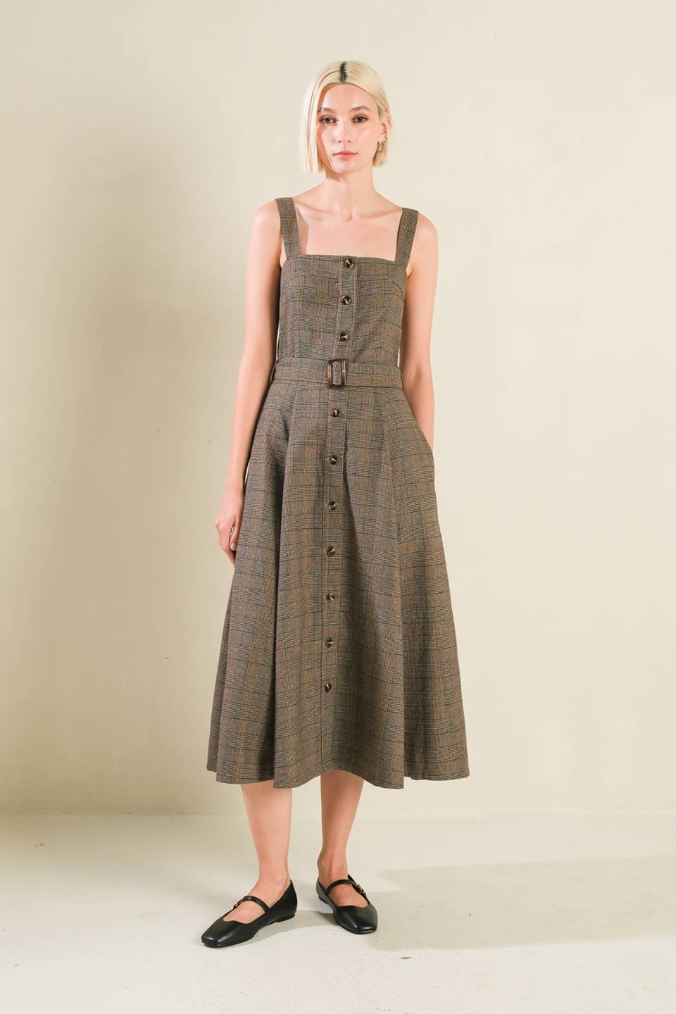 HAPPY CHANCE WOVEN MIDI DRESS - Mack & Harvie