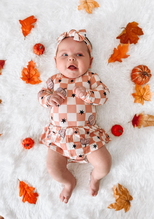 HARVEST KISSES CHECKS DREAM BODYSUIT DRESS - Mack & Harvie