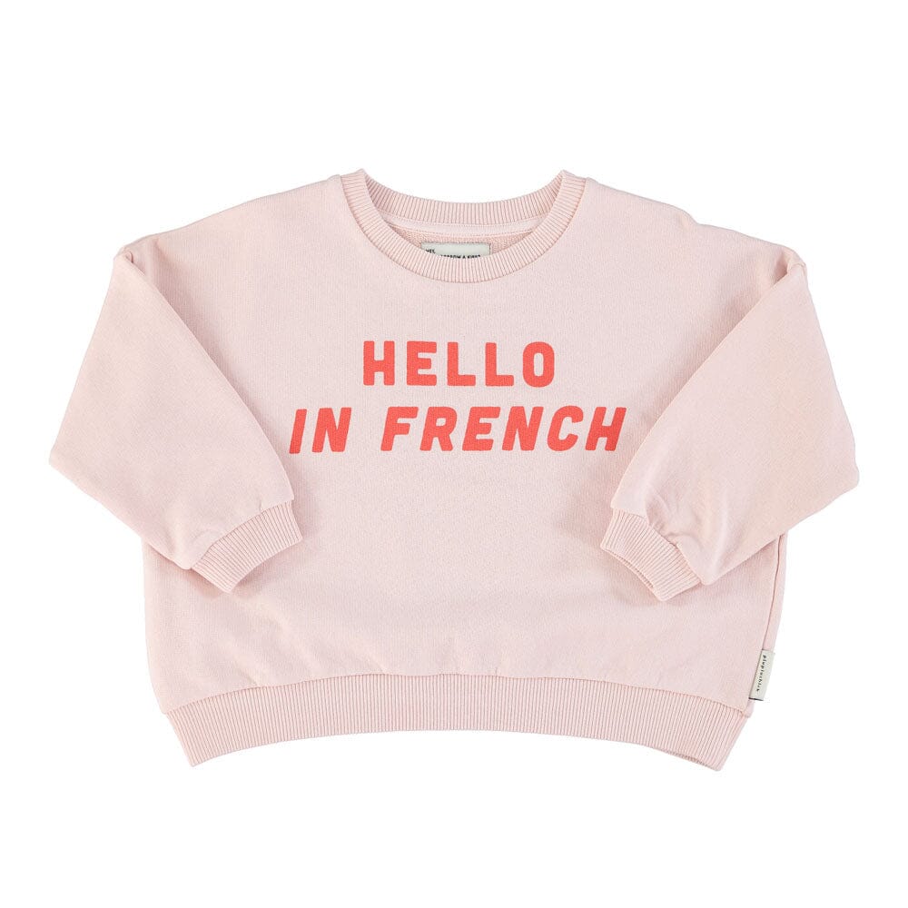 "Hello in French" Sweatshirt - Pink - Mack & Harvie