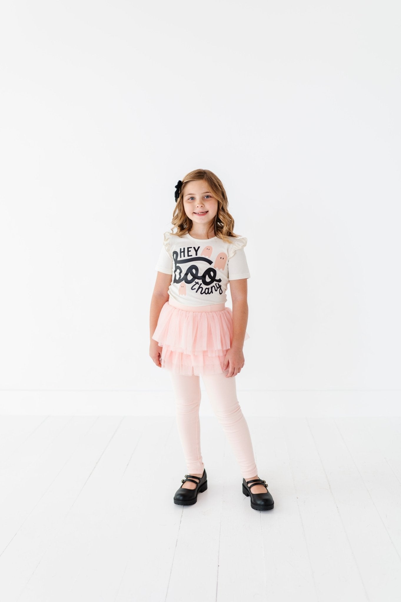 HEY BOO THANG | Ruffle Graphic Tee (Cream) - Mack & Harvie