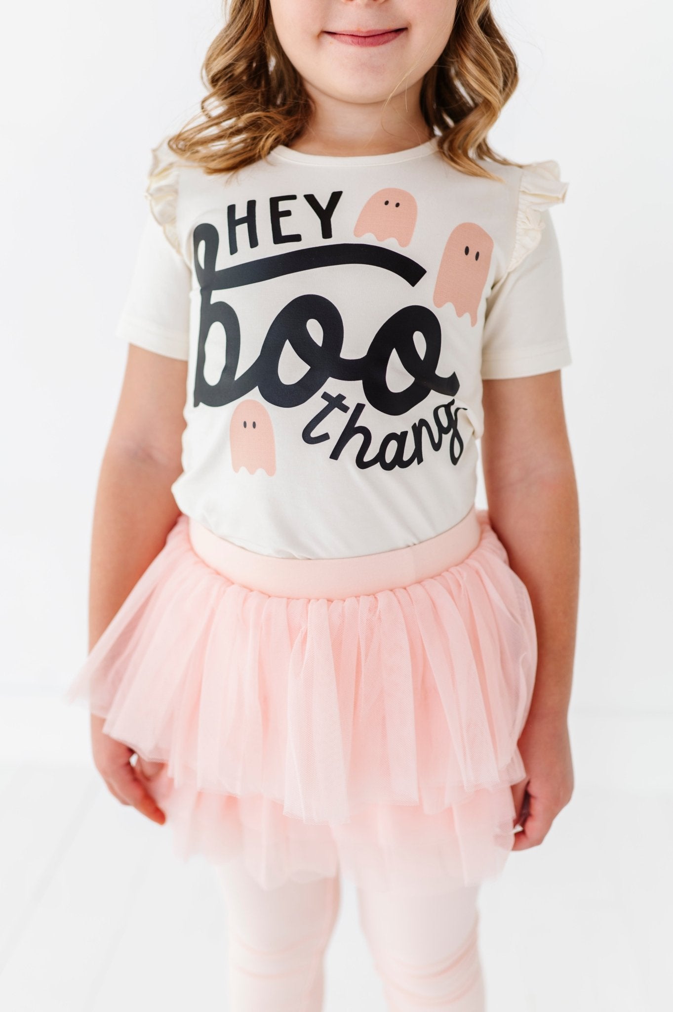 HEY BOO THANG | Ruffle Graphic Tee (Cream) - Mack & Harvie