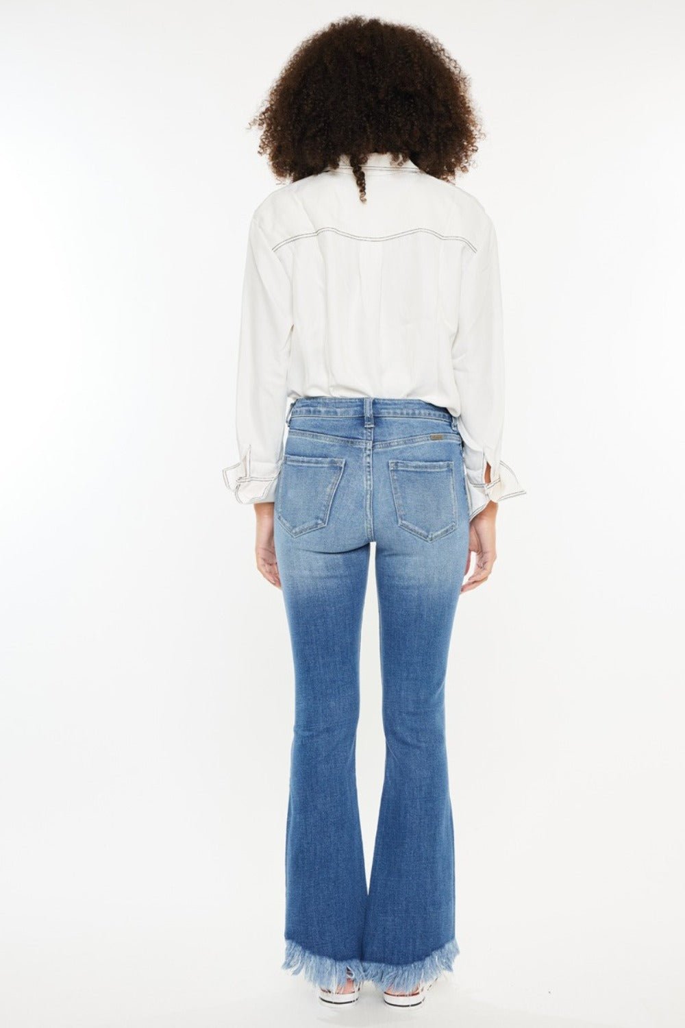 High Rise Frayed Hem Jeans - Mack & Harvie