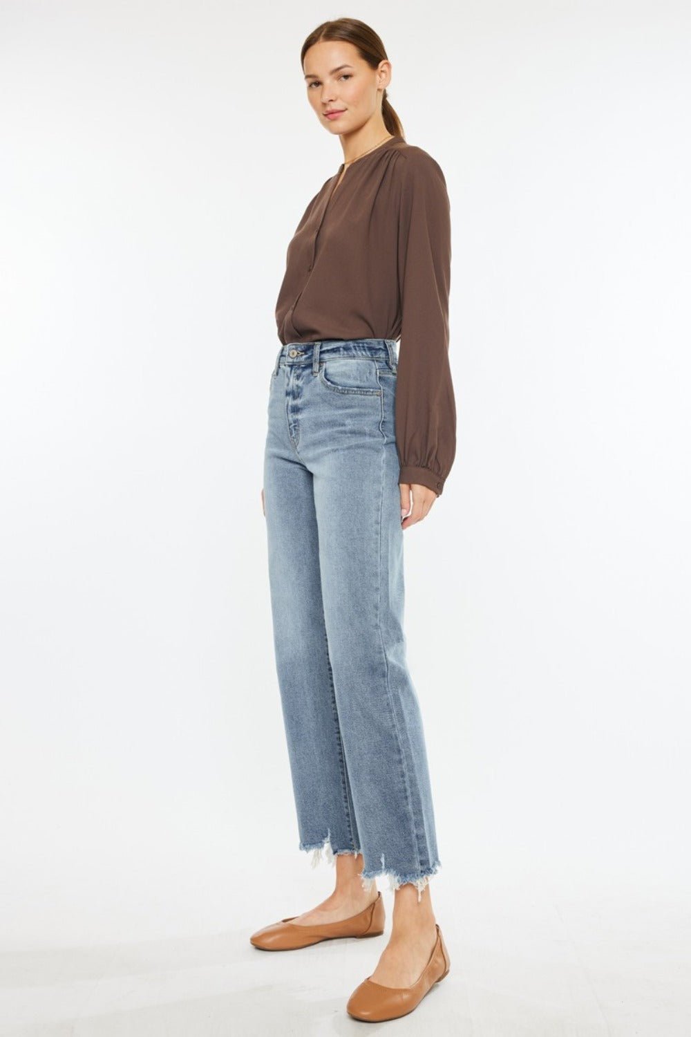 High Rise Slim Wide Leg Jeans - Mack & Harvie